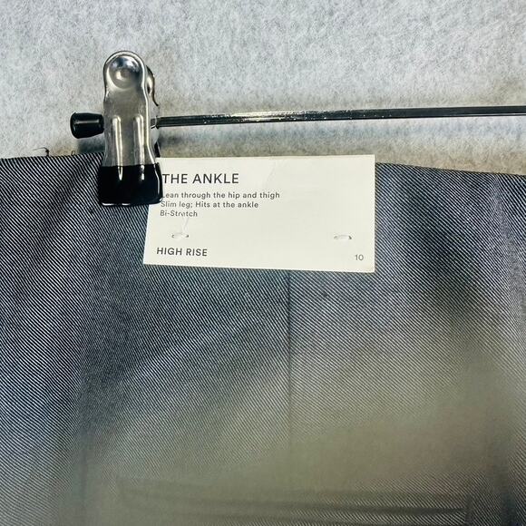 New Ann Taylor Womans Sz 10 The Ankle Pants Grey Side Zip Bi-Stretch NWT - Picture 5 of 10
